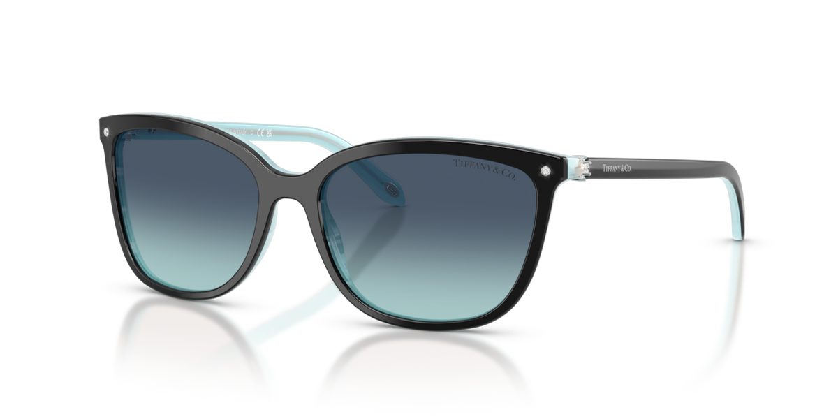 Tiffany & Co. TF4105HB - Black / Tiffany blue gradient - three-quarter view - 81939S
