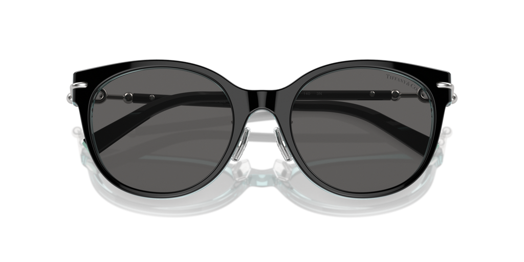Tiffany & Co. TF4223D - Black on crystal tiffany blue / Dark grey - folded front view - 8285S4