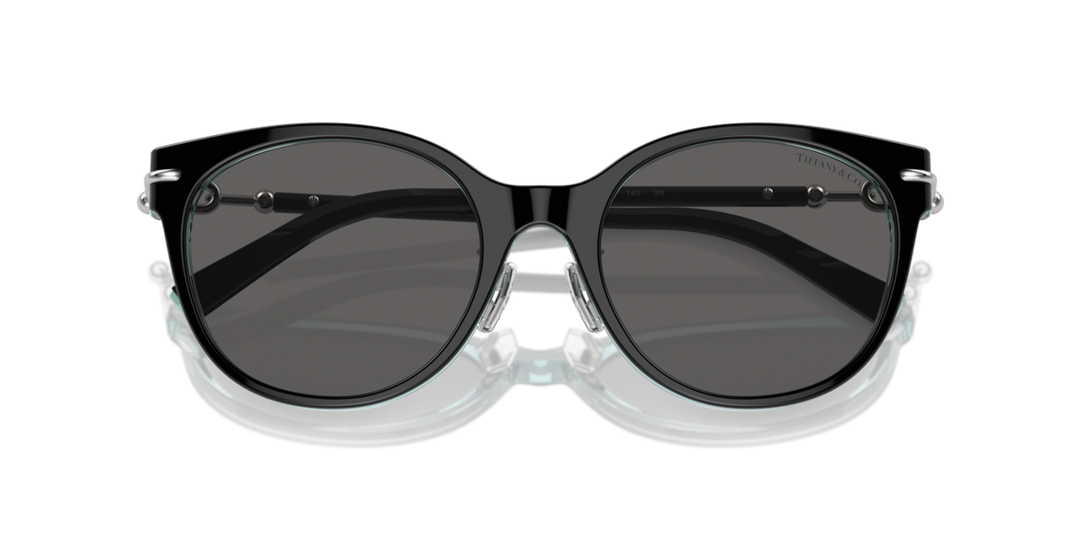 Tiffany & Co. TF4223D - Black on crystal tiffany blue / Dark grey - folded front view - 8285S4