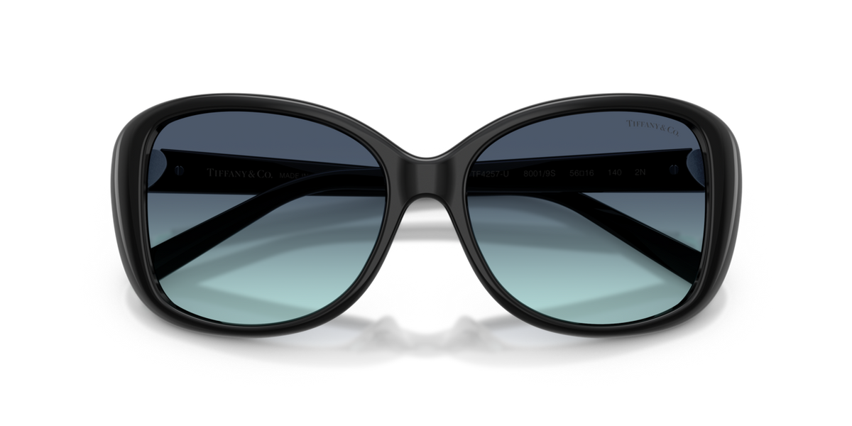 Tiffany & Co. TF4257U - Black / Azure gradient blue - folded front view - 80019S