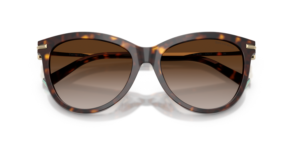 Tiffany & Co. TF4258BU - Havana / Brown gradient - folded front view - 80153B