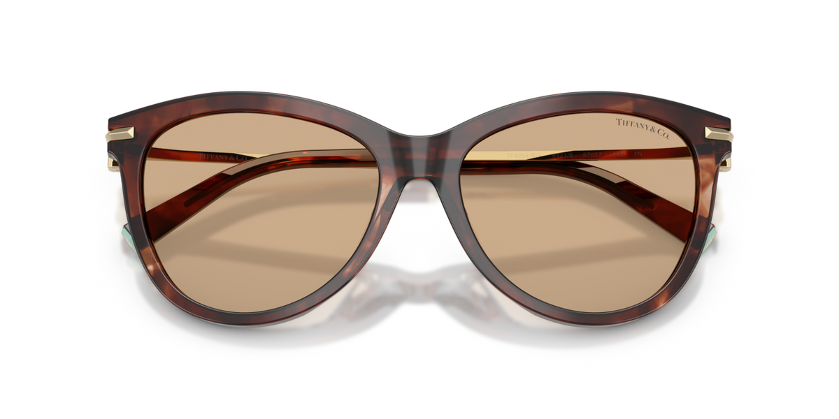 Tiffany & Co. TF4258BU - Spotted brown havana / Light yellow - folded front view - 8421/8