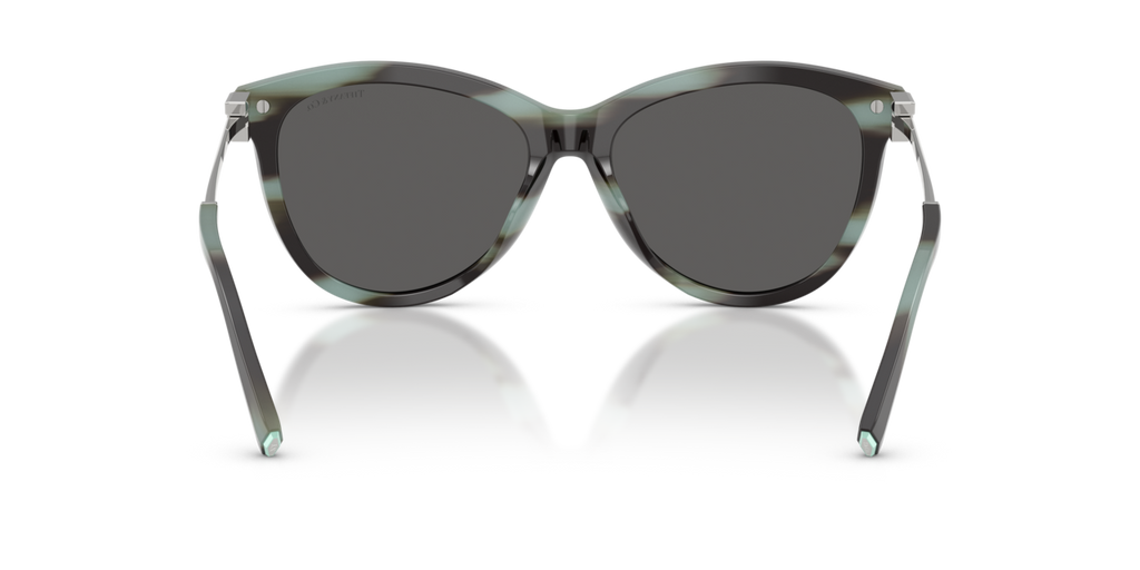 Tiffany & Co. TF4258BU - Striped black tiffany / Dark grey - rear view - 8443S4