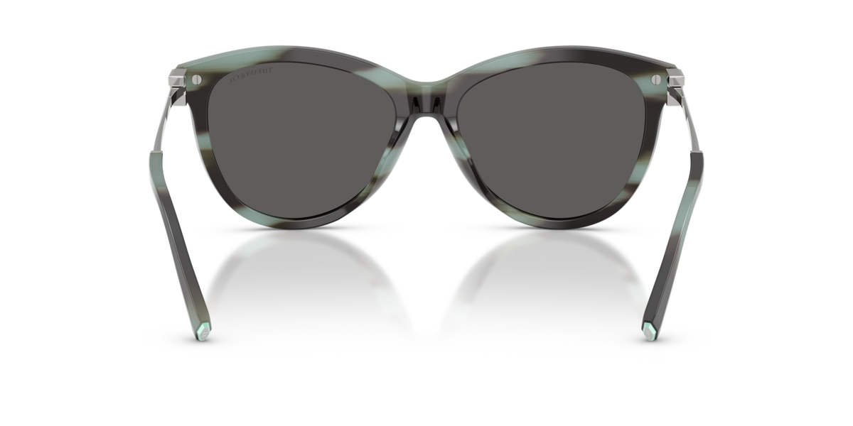Tiffany & Co. TF4258BU - Striped black tiffany / Dark grey - rear view - 8443S4