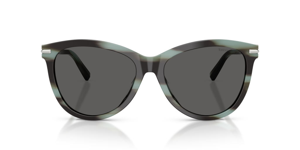 Tiffany & Co. TF4258BU - Striped black tiffany / Dark grey - front view - 8443S4