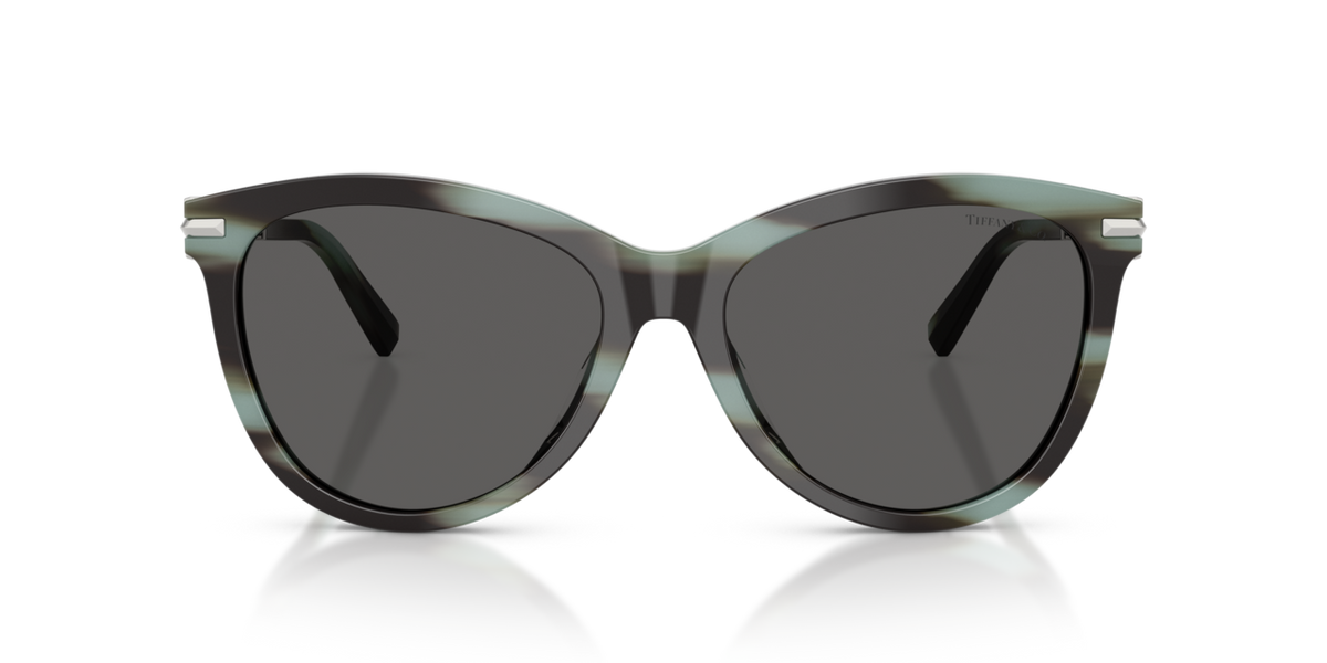 Tiffany & Co. TF4258BU - Striped black tiffany / Dark grey - front view - 8443S4
