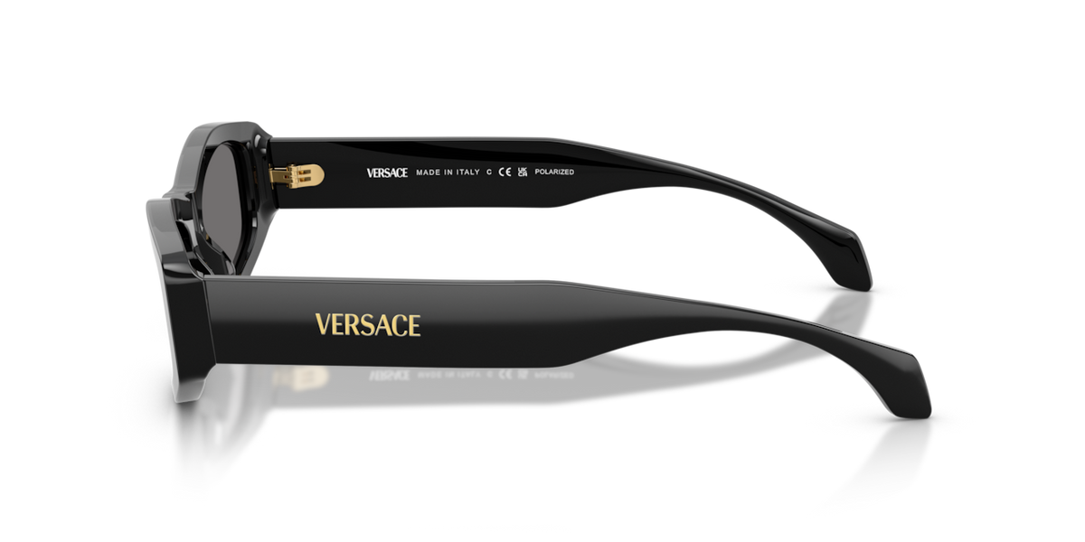 Versace VE4487 - Black / Dark grey polarized - side view [GB1/81]