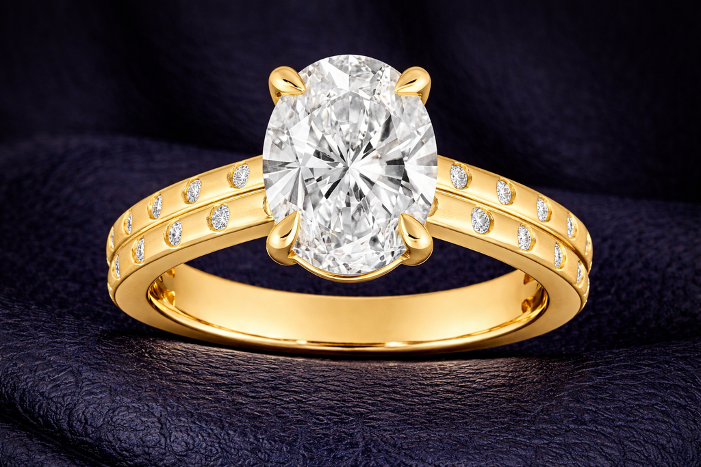 Oval Engagement Ring 2.70cts - detail view