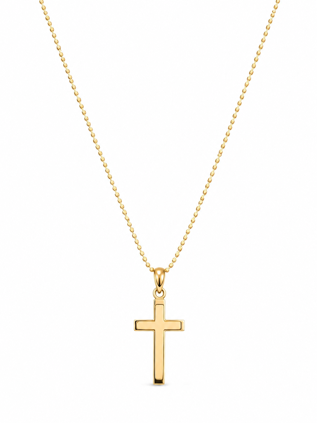 14k Gold Cross Pendant with 42cm Chain - product image