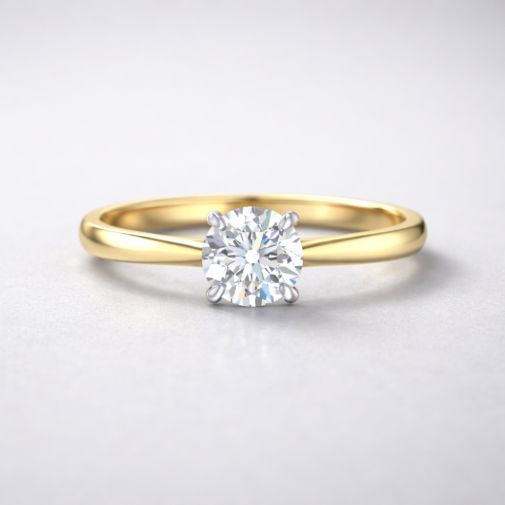 9ct Gold 1 Carat Solitaire Diamond Ring