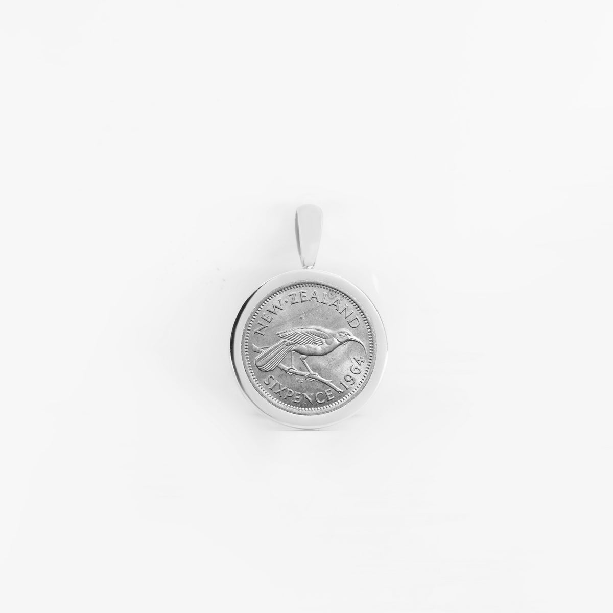 Sterling Silver 6 Pence Pendant - product image