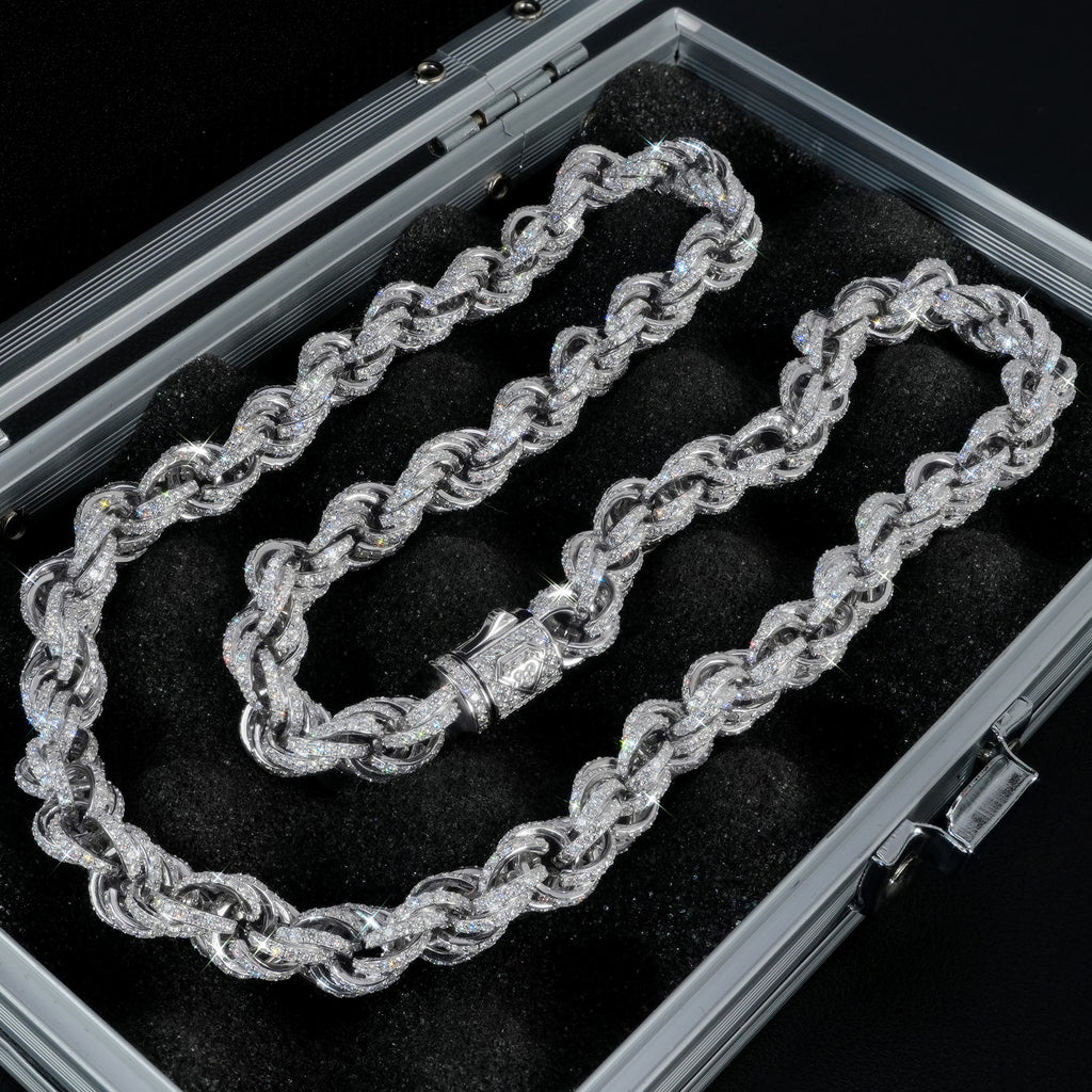 Fully Iced Out Rope Chain - additional view