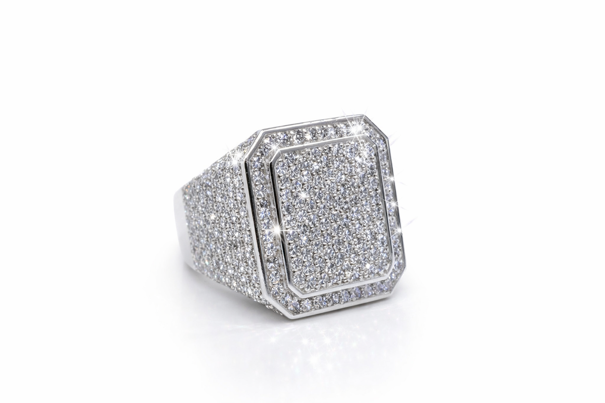 Mr Money Iced Out Octagon Ring - product image