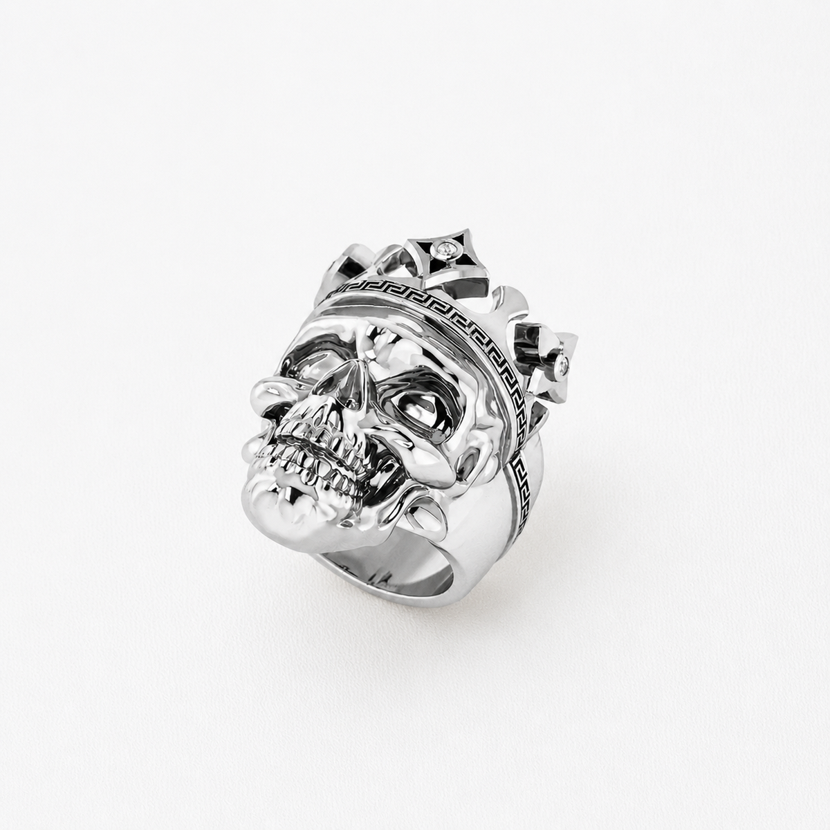 LIMITED EDITION SKULL KING SILVER WITH DIAMOND CROWN - product image