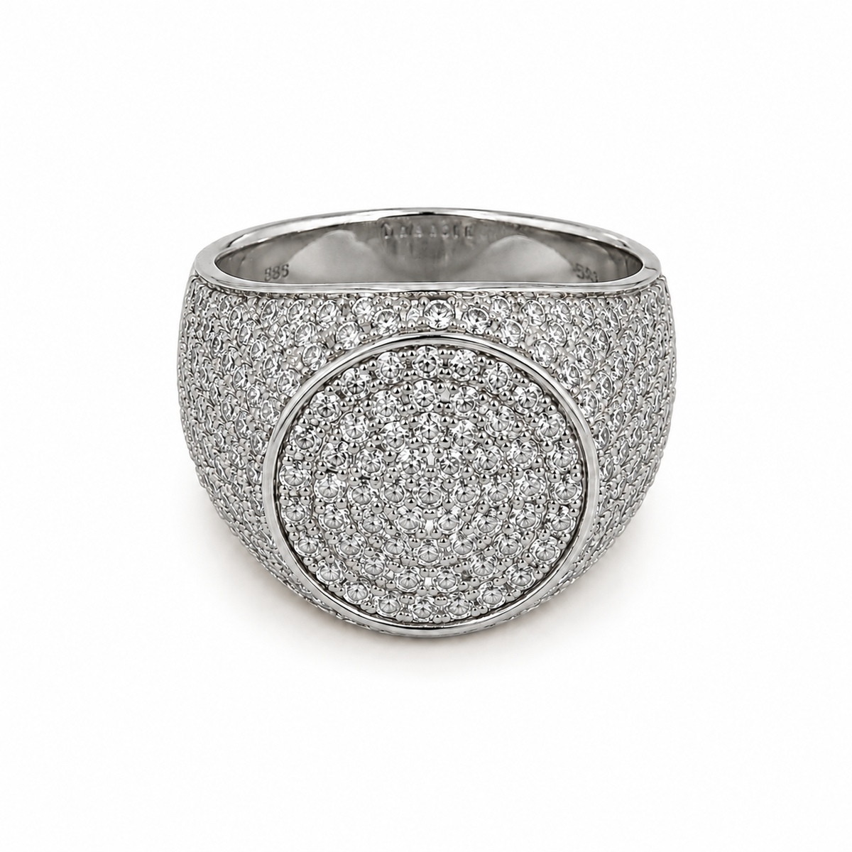 Mr Money silver Iced Out Circle - product image