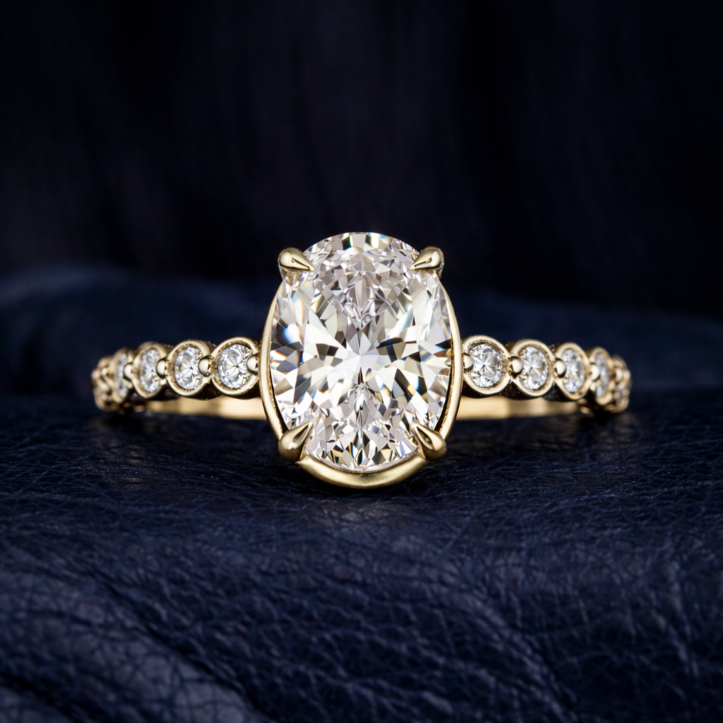 Oval Diamond Eternity Ring 2.90cts - detail view