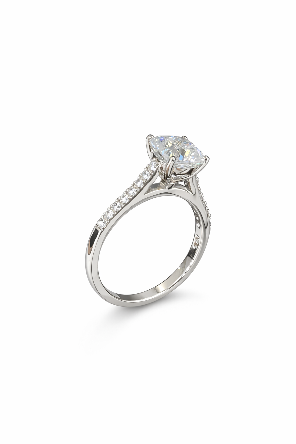 Stunning Sterling Silver CZ Engagement Style Ring - product image