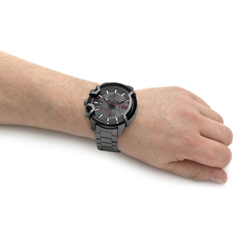 Diesel Griffed Chronograph DZ4586 Gunmetal Stainless Steel Men s Watch - detail view