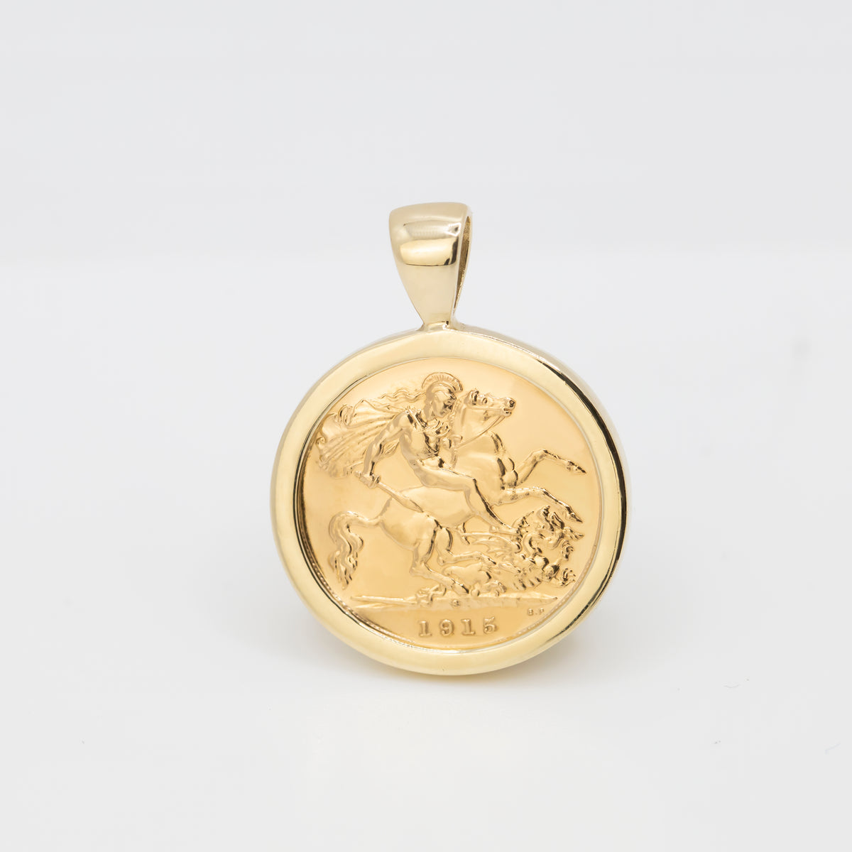 9ct Gold Half Sovereign Plain Pendant - product image