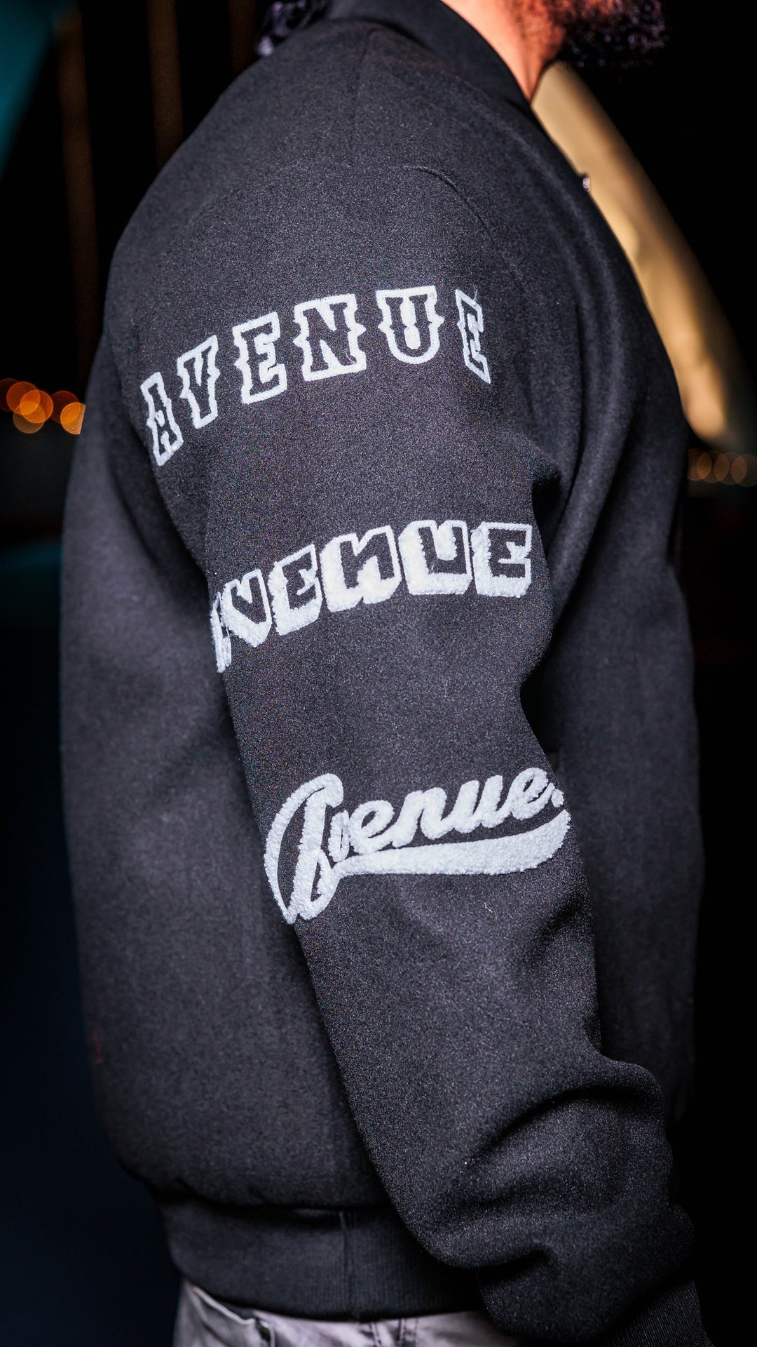 Avenue Varsity Black Jacket - additional view
