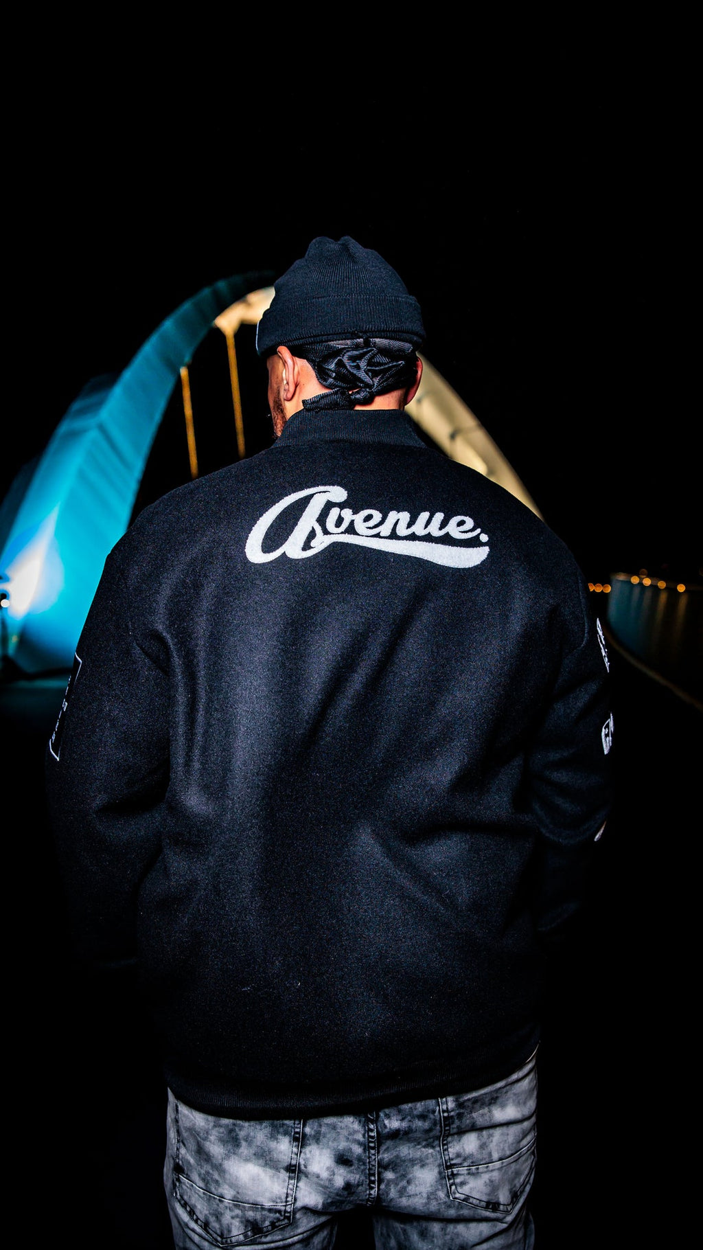 Avenue Varsity Black Jacket - additional view