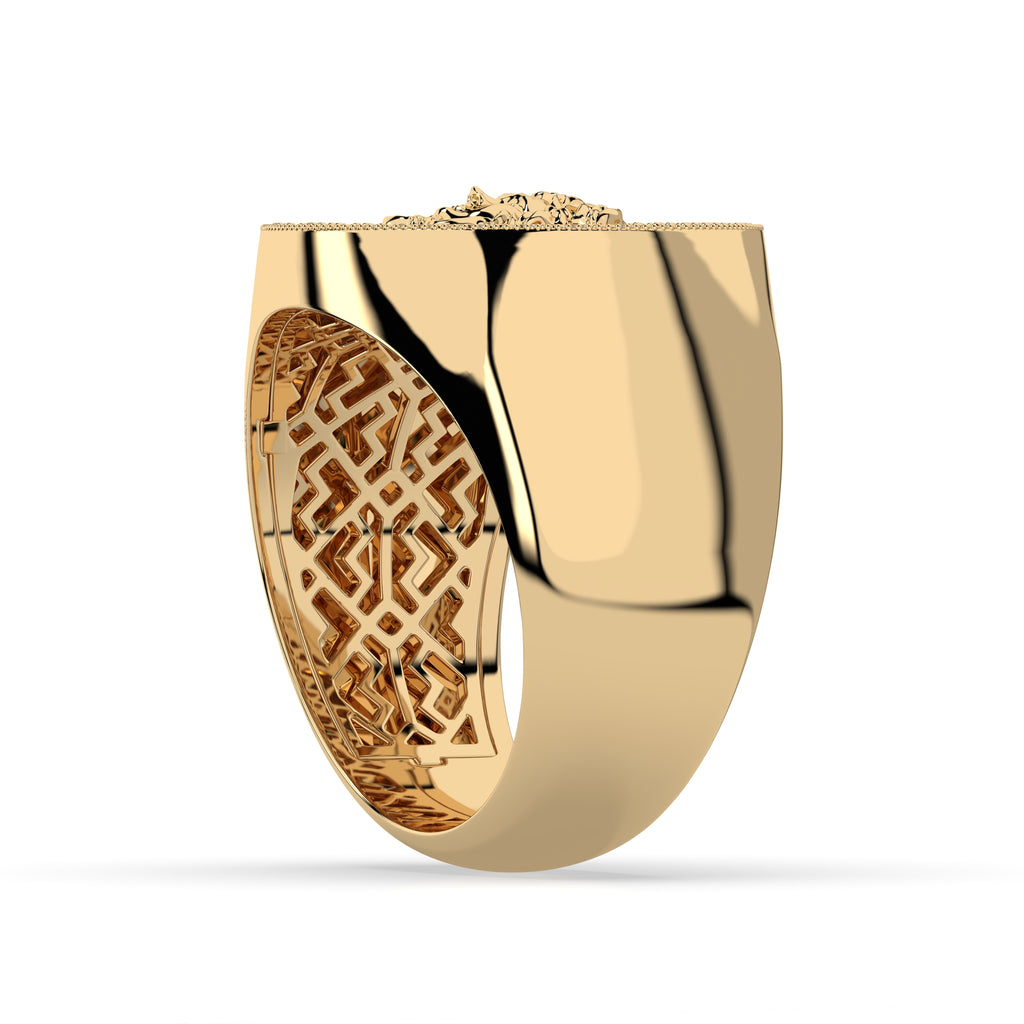 9ct Gold and Diamond Mythology Medusa Ring - additional view