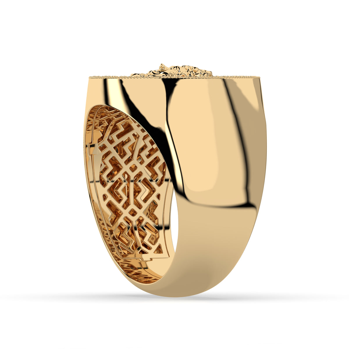 9ct Gold and Diamond Mythology Medusa Ring - additional view