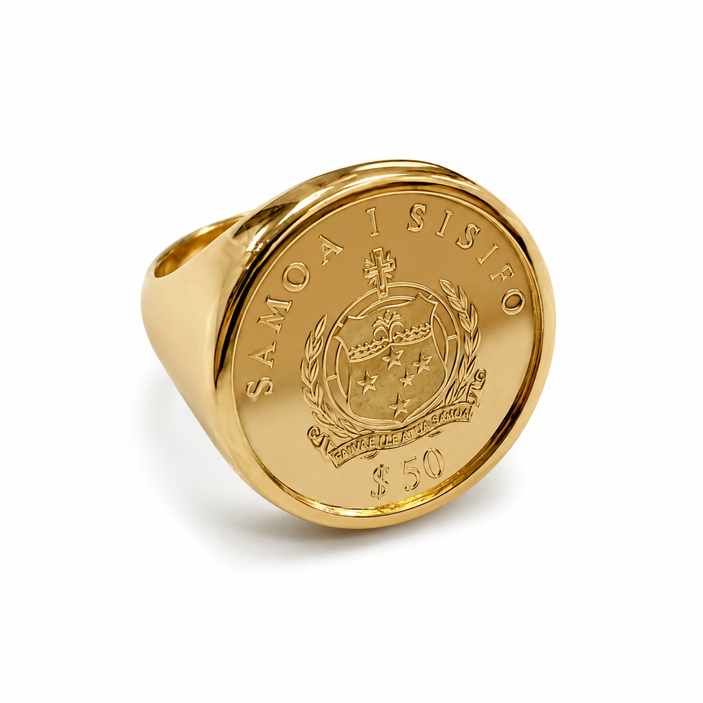 14ct Samoan Gold Coin Ring - product image