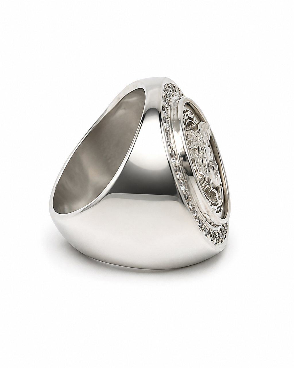 Medusa Sterling Silver Medusa With CZ - detail view