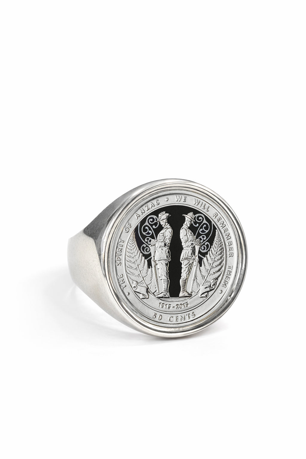 Sterling Silver Anzac Rubover Ring - product image