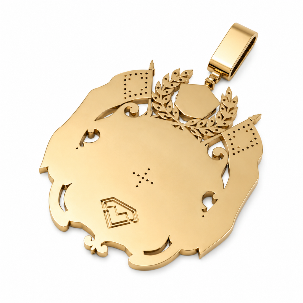 Tongan Coat of Arms Pendant - detail view