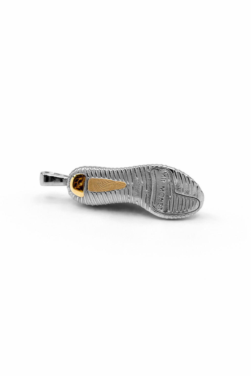 Sterling Silver and 9ct Shoe Pendant - detail view