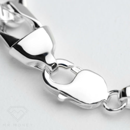 Curb Link Sterling Silver Bracelet 21Cm