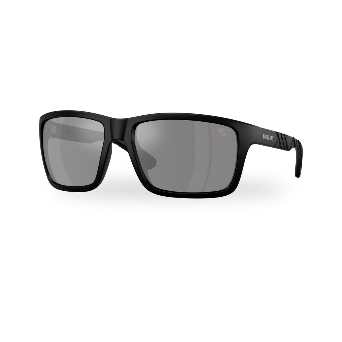 Burberry BE4483 Sunglasses in Matte Black with Grey Mirror Argento lenses - transparent supplier photo with soft shadow
