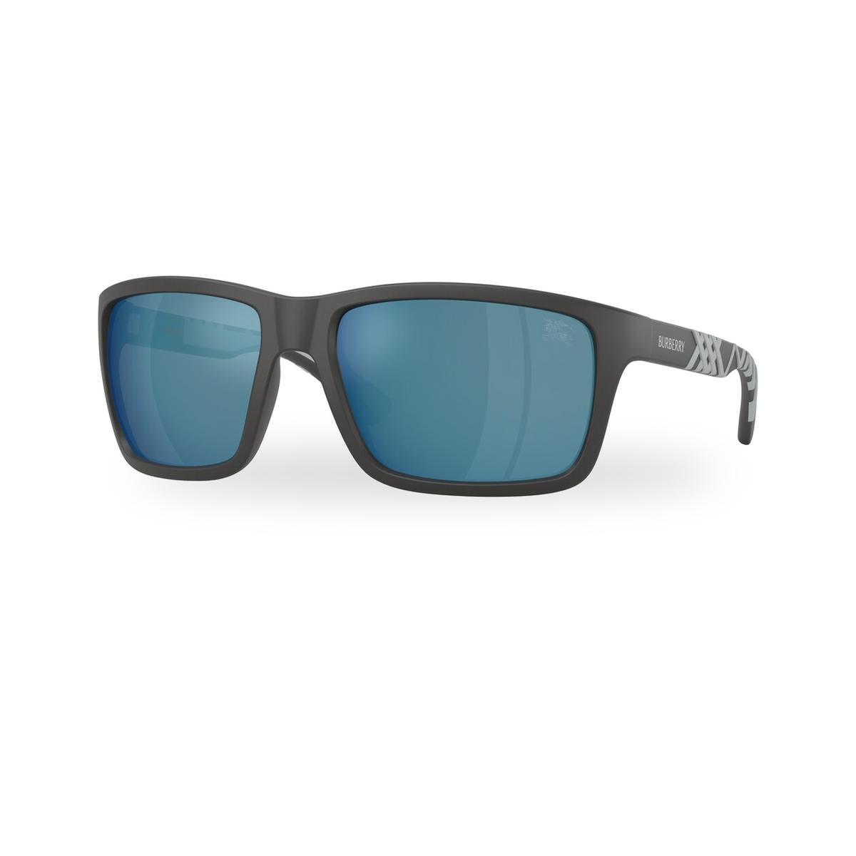 Burberry BE4483 Sunglasses in Matte Grey with Blue Mirror lenses - transparent supplier photo with soft shadow