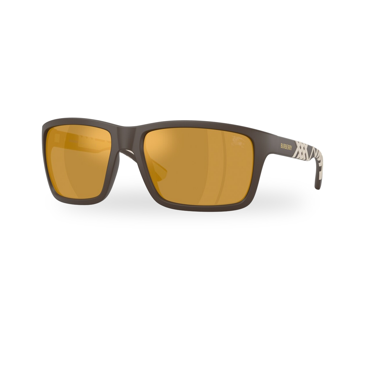 Burberry BE4483 Sunglasses in Matte Brown with Brown Mirror Oro lenses - transparent supplier photo with soft shadow
