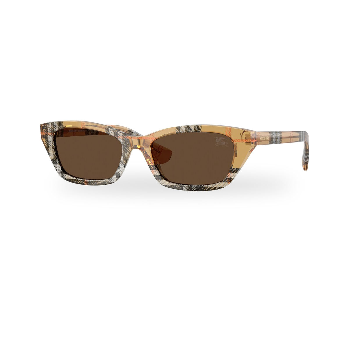 Burberry BE4488 Sunglasses in Check Sand with Dark Brown lenses - transparent supplier photo with soft shadow