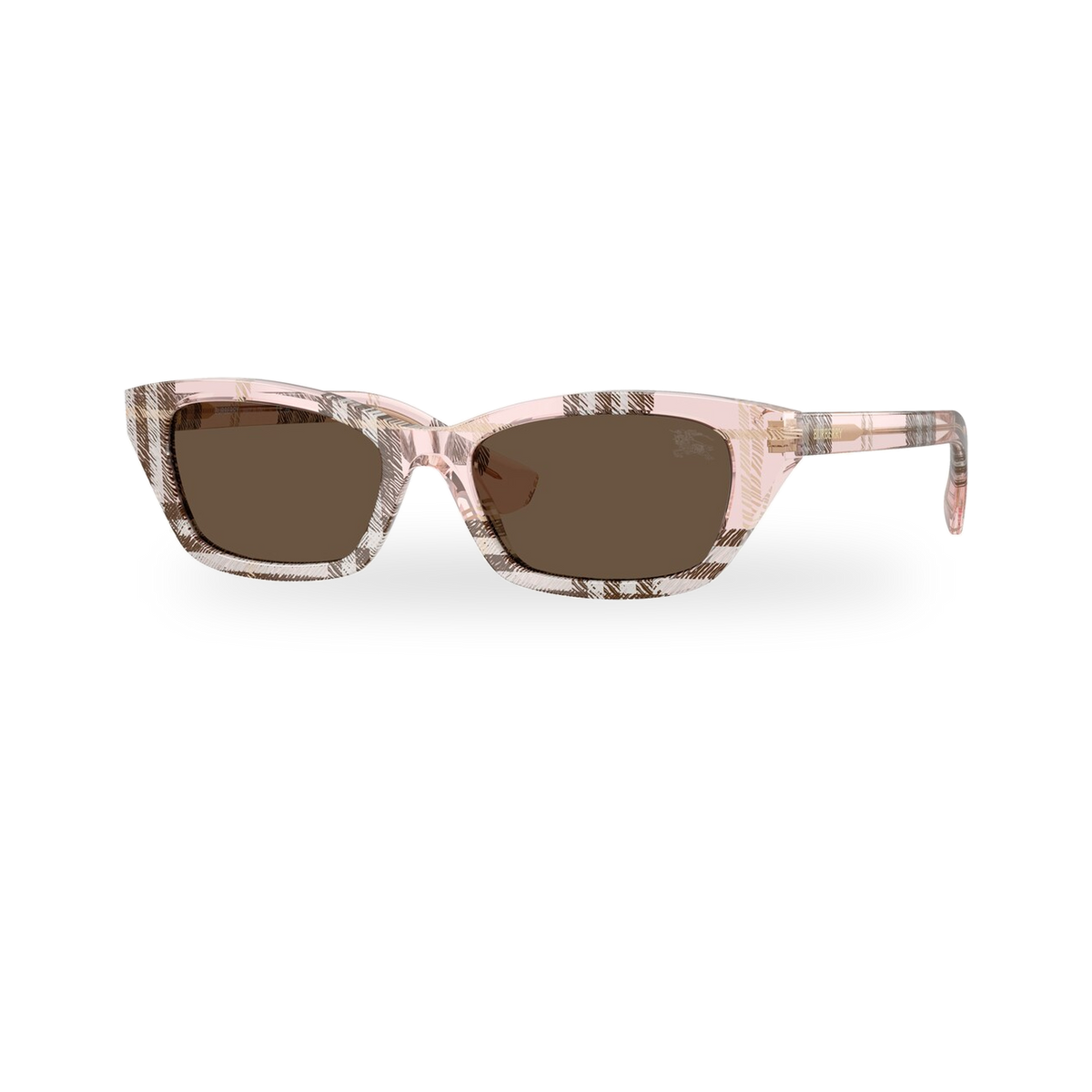 Burberry BE4488 Sunglasses in Check Pink with Brown lenses - transparent supplier photo with soft shadow