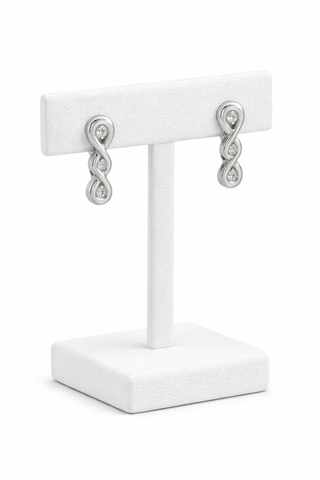 Sterling Silver Celtic Weave with Cz Earrings - product image