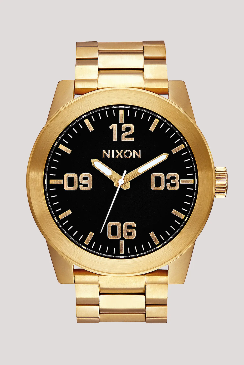 Nixon Corporal stainless steel watch all gold black
