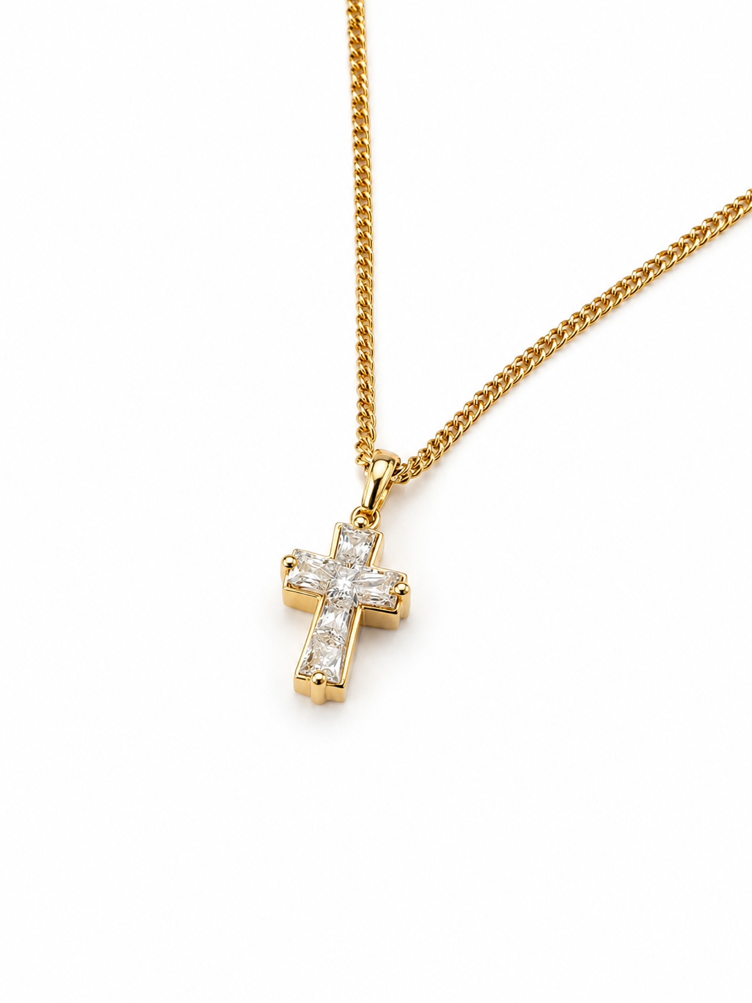 9ct Diamond Cross With Chain - product image
