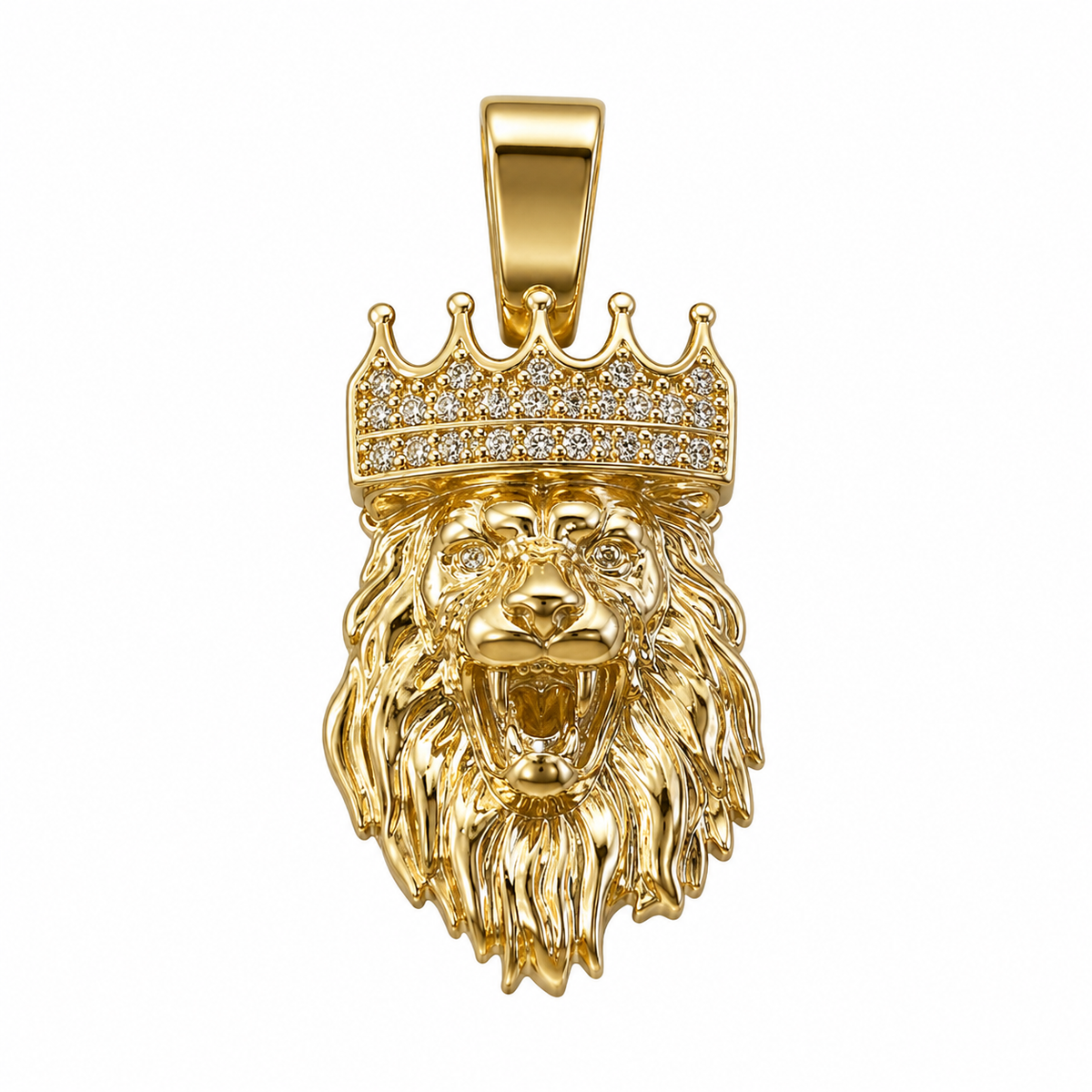 9ct Gold & Diamond Lion King Pendant - product image