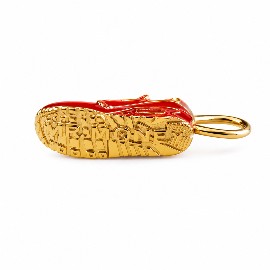 9ct Gold Diamond 90 Shoe Pendant - detail view