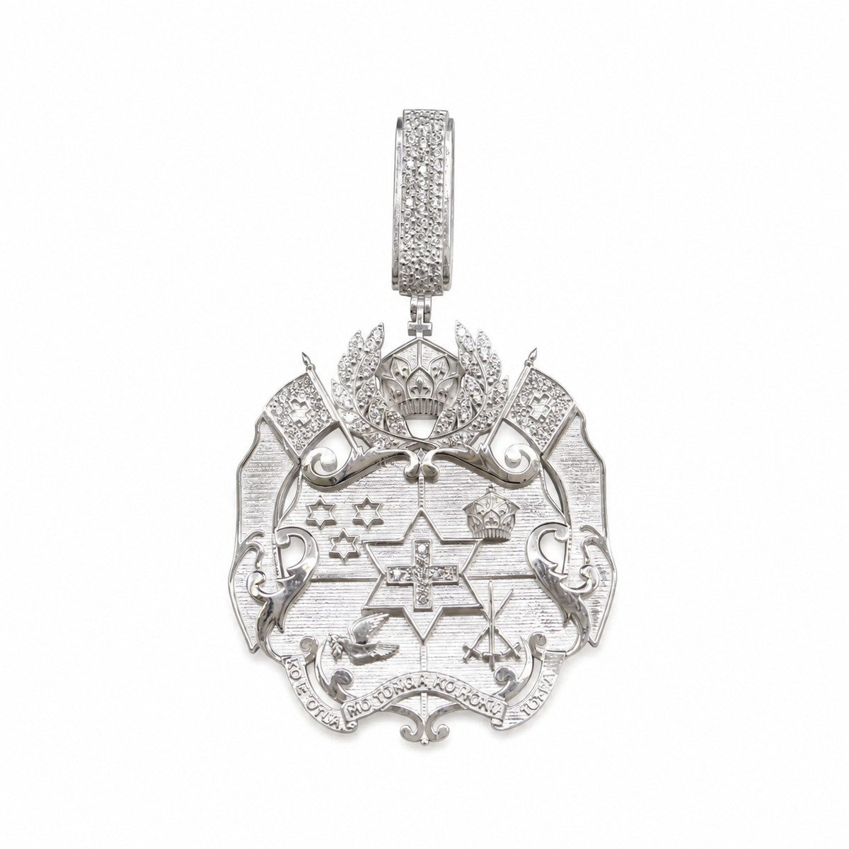Sterling Silver Tongan Coat of Arms Pendant - product image