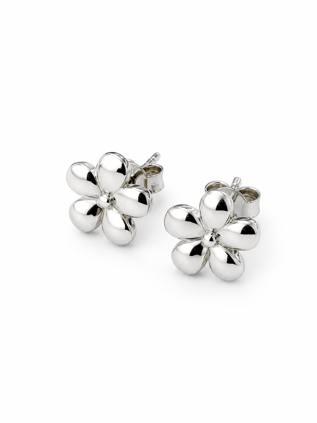 9ct White Flower Earrings - product image