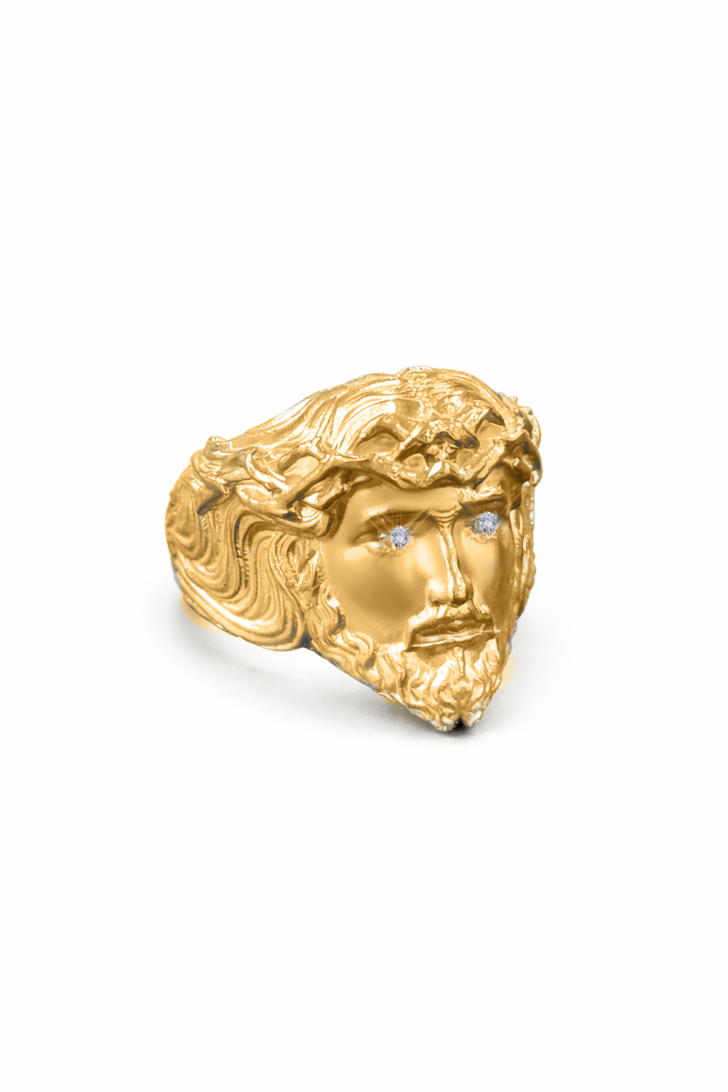 9ct Jesus Ring With Diamond Eye - product image