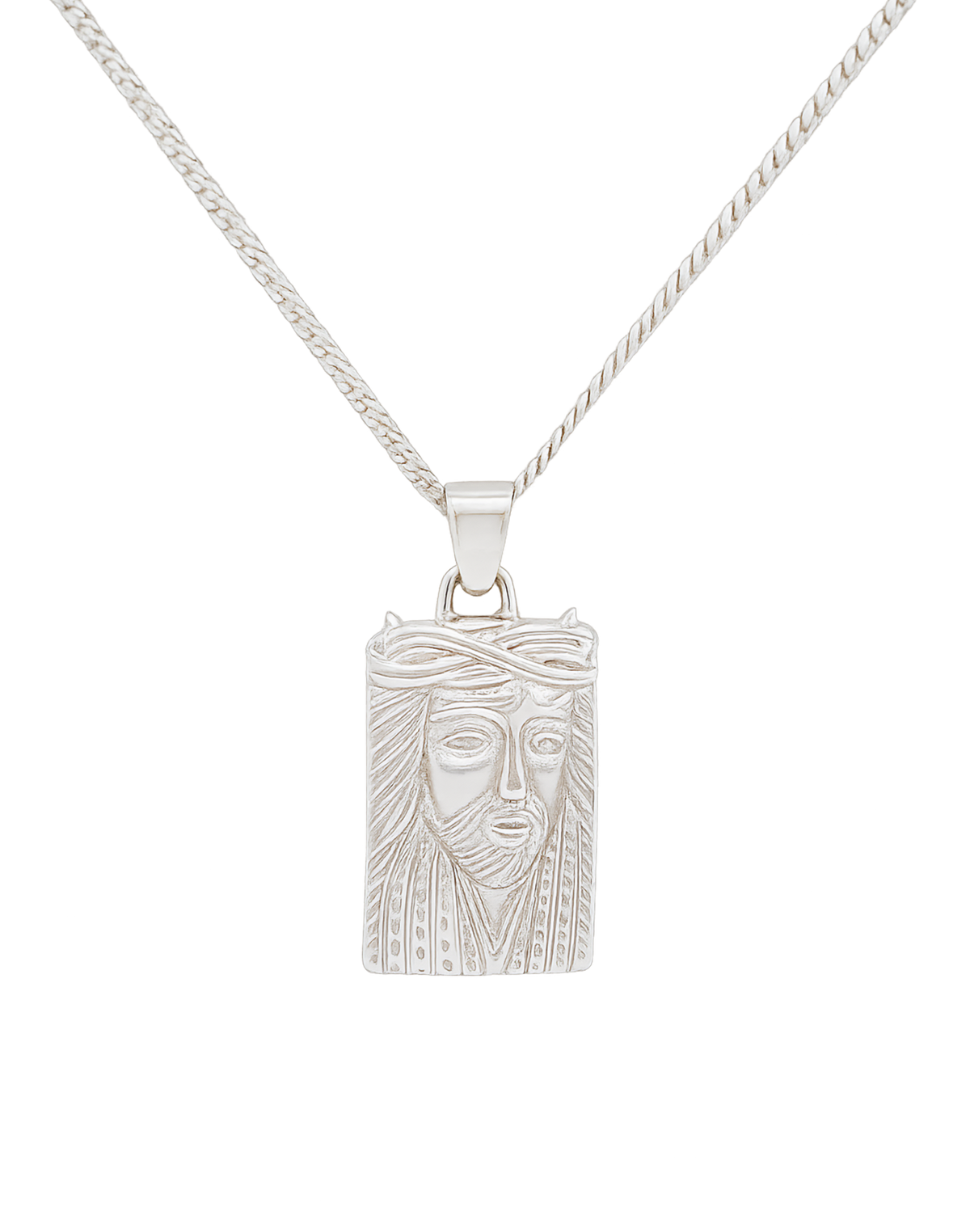 Sterling Silver Jesus Pendant - product image
