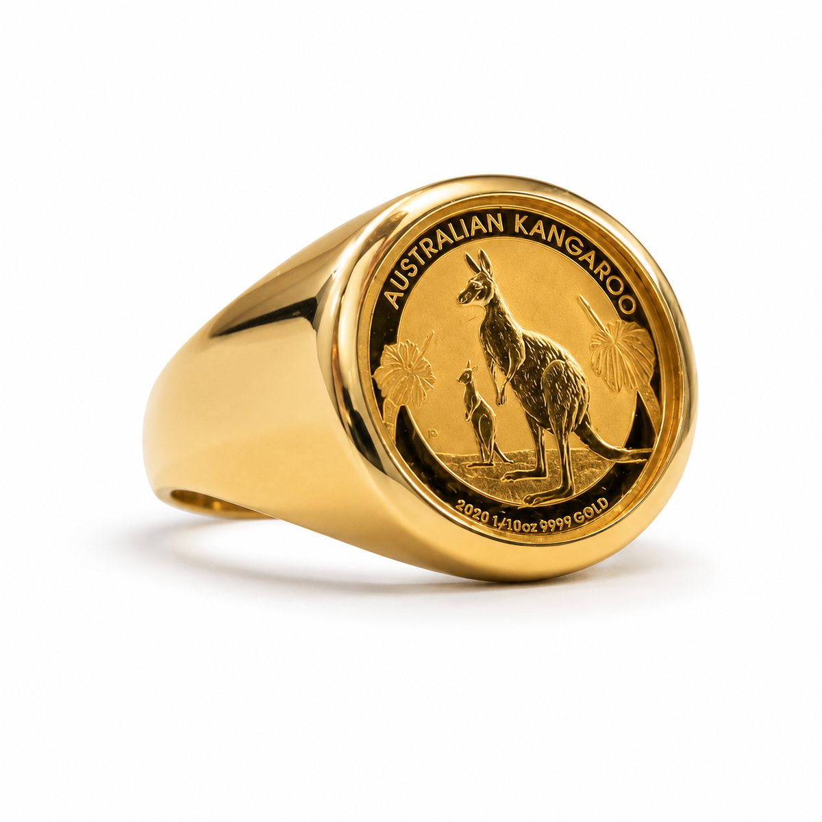 9ct Gold Australian Kangaroo Coin Ring