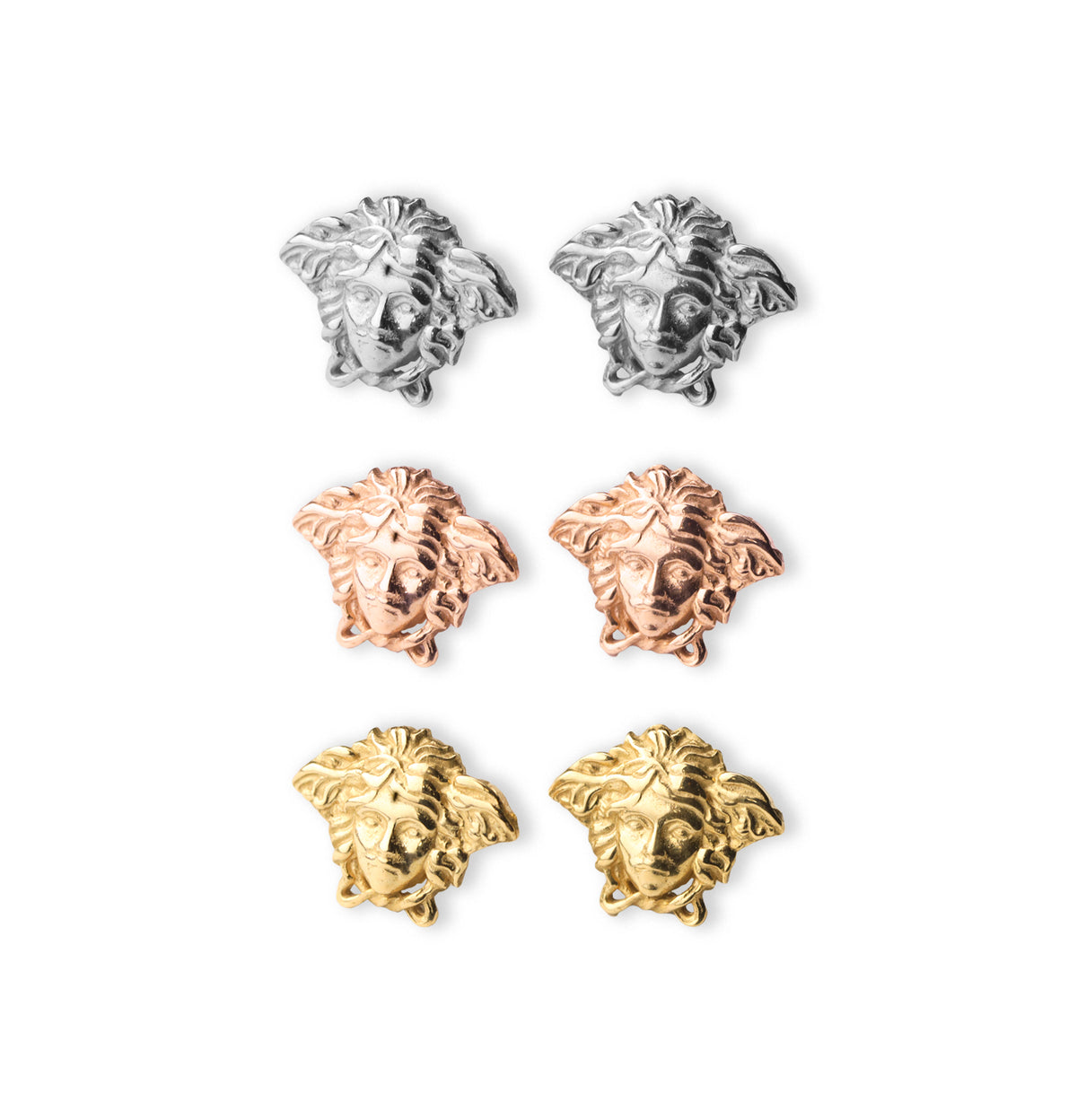 9ct Gold Mythology Medusa Earrings - product image