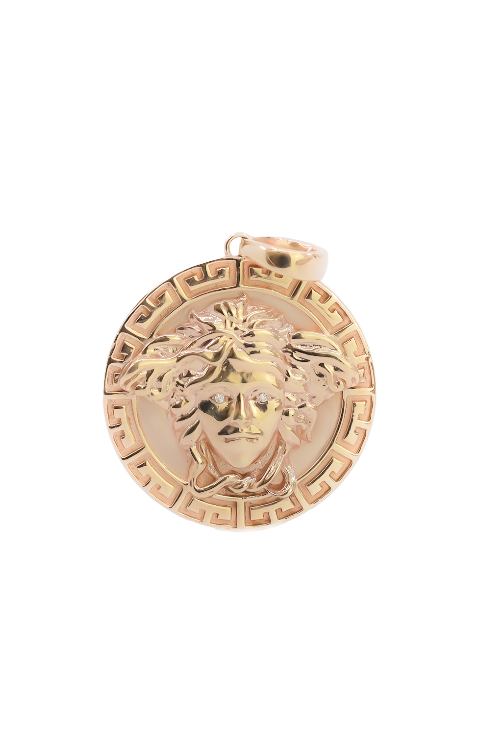 9ct Mythology Medusa Large Diamond Eyes - detail view